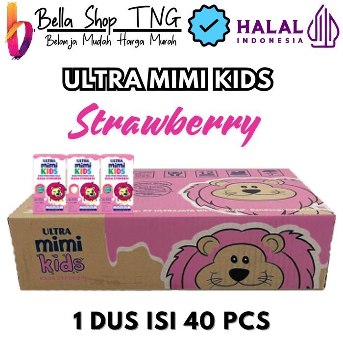 

Ultra Mimi Kids Susu UHT strawberry Stroberi Kotak 40 x 125 ml - 1 dus - Karton