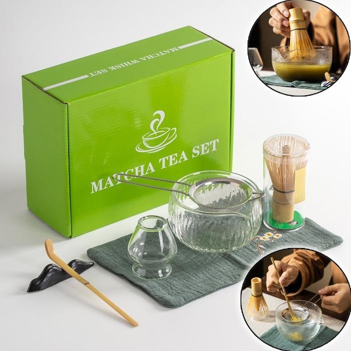 

7Pcs Alat Matcha Making Set Matcha Bowl Keramik /Pengaduk Matcha Bambu / Matcha Brewing Set / Matcha
