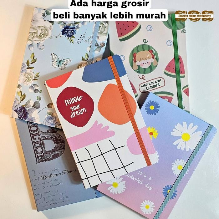 

ID SOS BUKU NOTES TALI A5 (25K) FANCY/ BUKU CATATAN / NOTE BOOK/NOTEBOOK