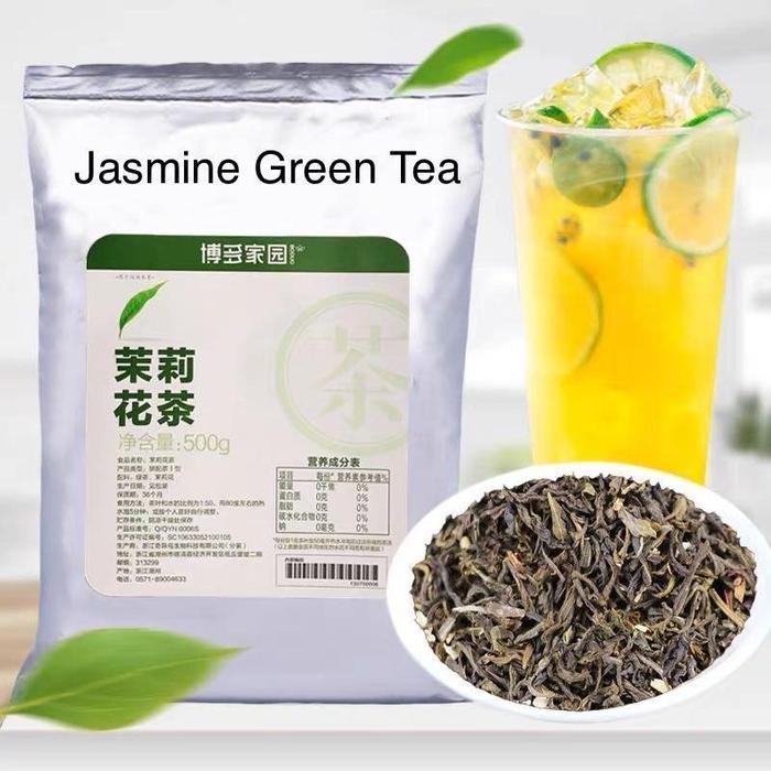 

Boduo Jasmine Flavored Green Tea - Daun Jasmine Tea Melati - 500 Gram