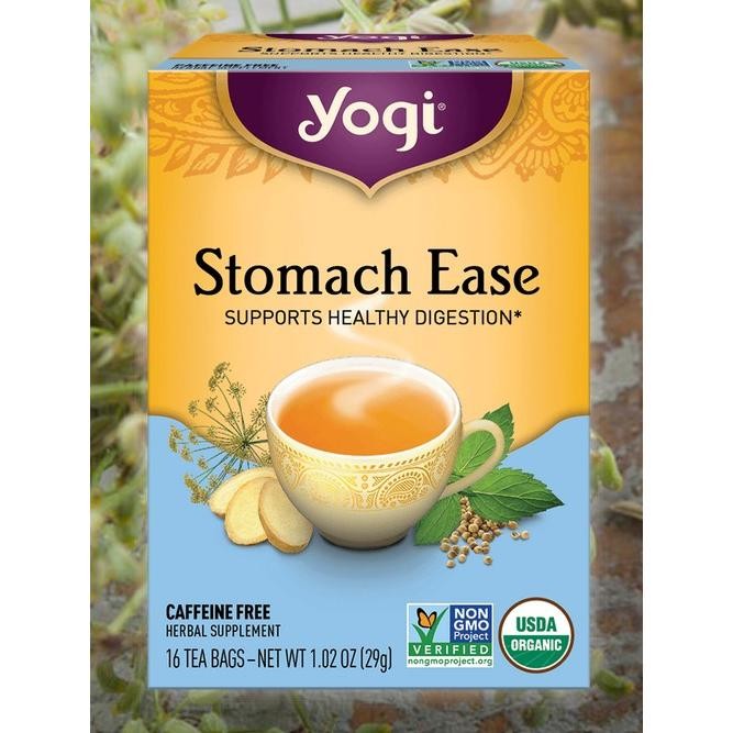 

Yogi Tea Stomach Ease, Caffeine Free Organic Herbal Tea, Wellness Tea Bags, 1 Box of 16 tea bags