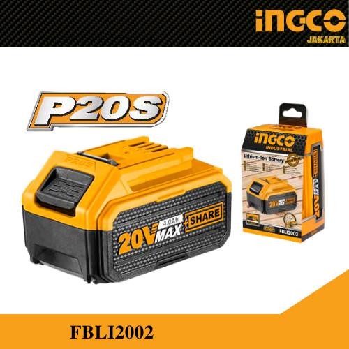 Diskon Baterai INGCO 20V 4Ah Lithium-Ion FBLI2002 Original Power Tools