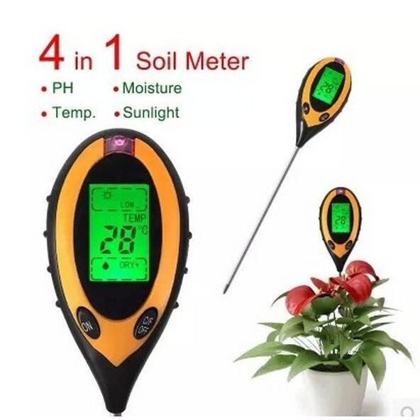Ph Meter Tanah Digital / Soil Analyzer / Alat Ukur Ph Tanah 4 In 1