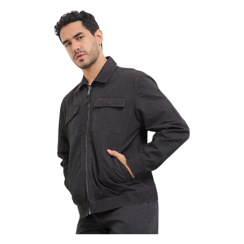 Jaket Pria Casual EAJAR00402J 04E Abu Abu