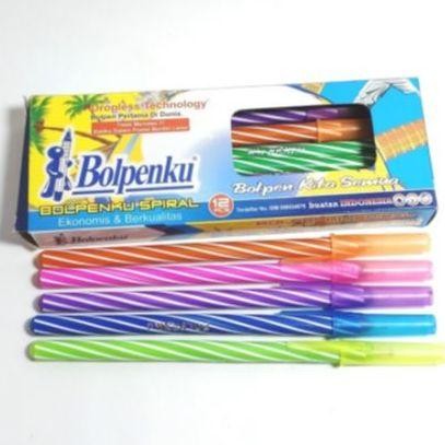 

New BOLPENKU SPIRAL PULPEN DENGAN DESAIN LILIN ISI 12