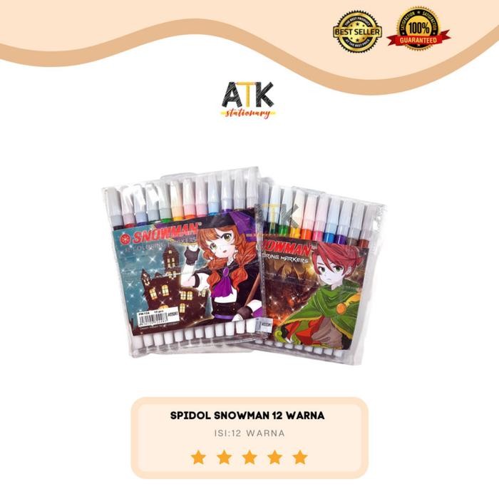 

New Spidol 12 warna Snowman atk