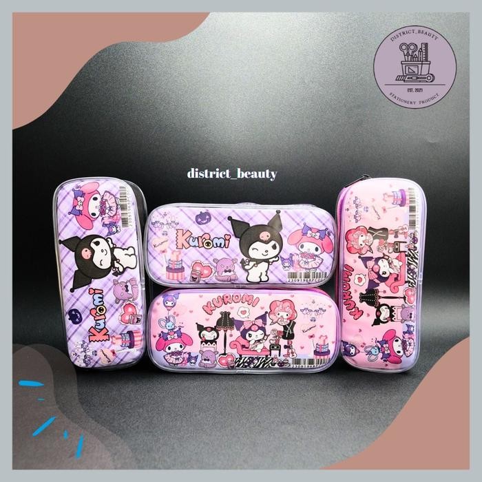 

New KOTAK PENSIL JELLY KUR0MI TEMPAT PENSIL PLASTIK KELINCI HITAM