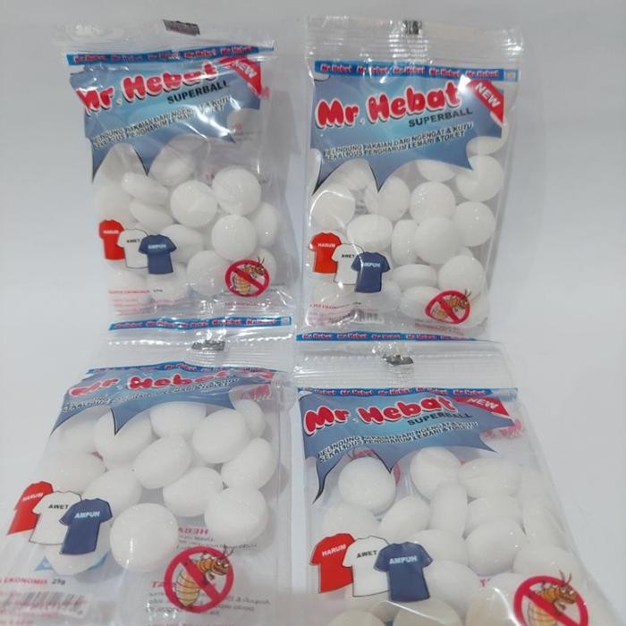 

New Azka Stationery SATU RENTENG ( 12 BUNGKUS KECIL ) Kapur Barus / Kamper Mr. Hebat Kecil Putih