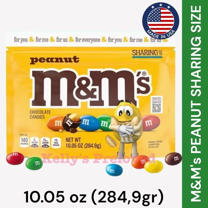 

Neww M&M'S PEANUT SHARING SIZE 10,05 OZ MILK CHOCOLATE CANDIES 284,9 gr MNM M&M USA Terlaris