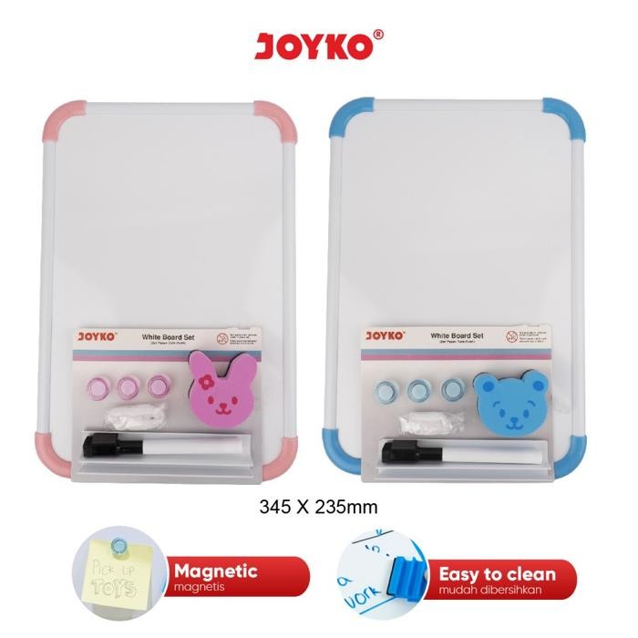 

New Joyko Whiteboard Set WBS-160CO Papan Tulis Anak Lengkap Magnet WBS 160