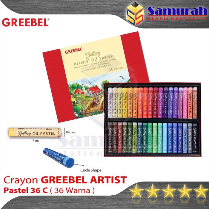 

Crayon Greebel Artist 36 Warna / Krayon Gambar Profesional Mewarnai / Oil Pastel Art Premium 36