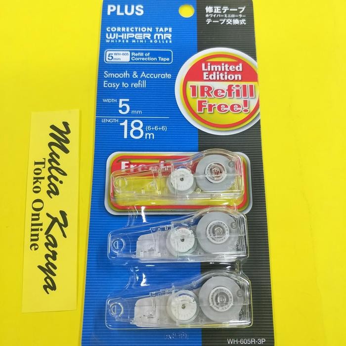 

New REFILL Tip ex ( 3 pcs ) PLUS WHIPER MR / 3 bh