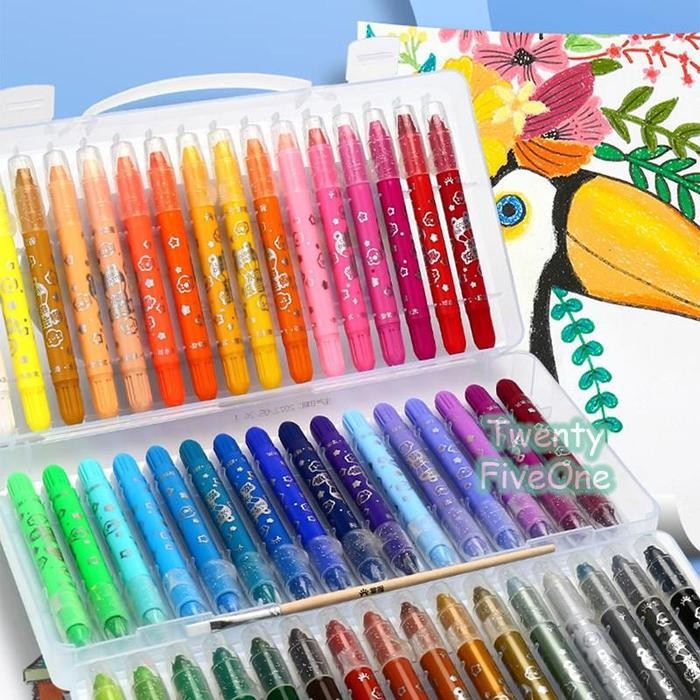 

Grasp Crayon Set 24/36/48 Warna - Krayon Lembut Water Soluble - Cocok Untuk Pensil Gambar & Cat