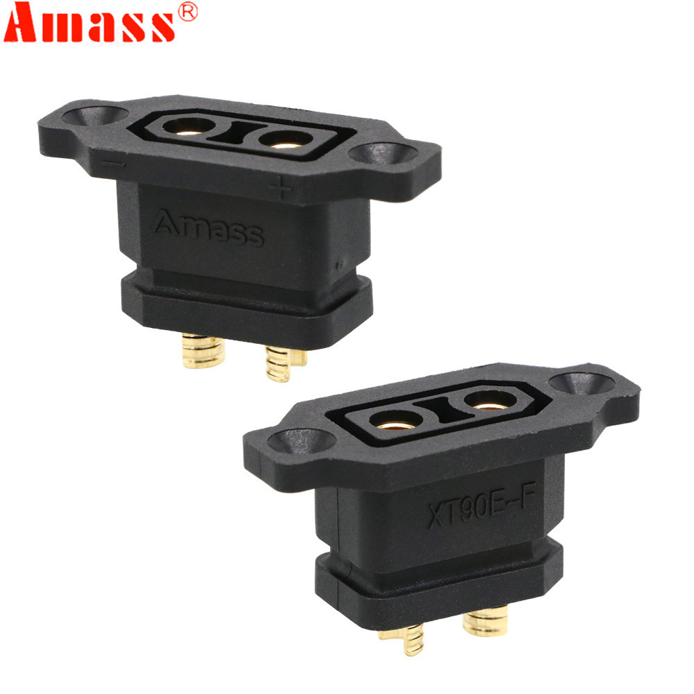 2pcs Amass XT90E-F Battery Connector XT90E Female Plug Gold-plated XT90 Mountable Connector
