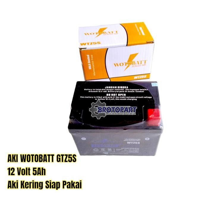 Aki Motor Honda Beat Karbu Fi, Scoopy Karbu Fi Gtz5S Ytz5S Aki Kering