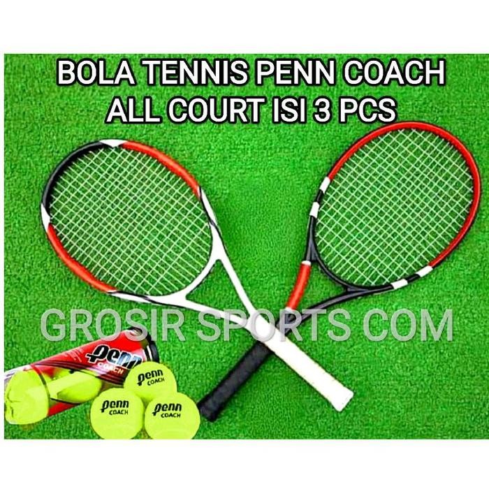 Bola Tenis Lapang / Kasti / Tennis Ball All Court Penn Coach Isi 3 Bola