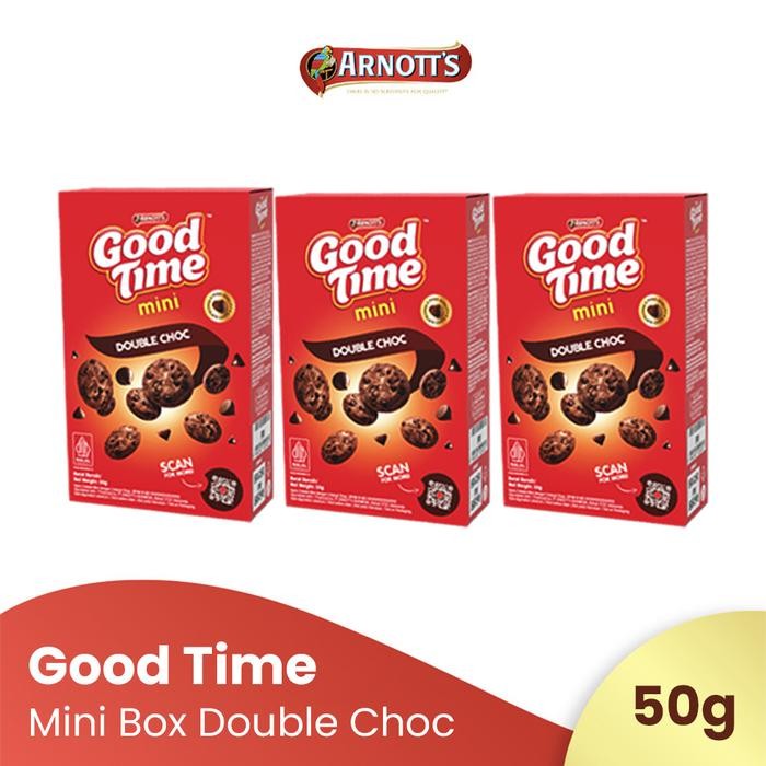 

Promo Good Time Mini Box Double Choco 45gr x3 Triplepack