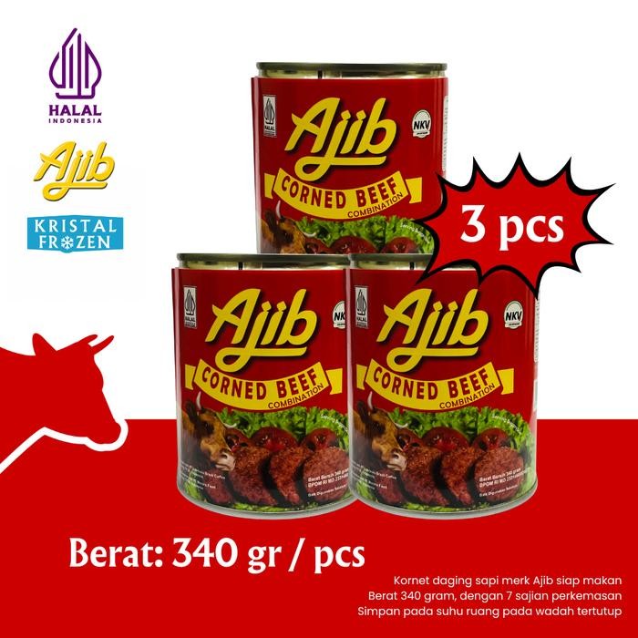 

Promo Ajib Kornet Daging Sapi 340gr Isi 3 Kaleng Kornet Sapi