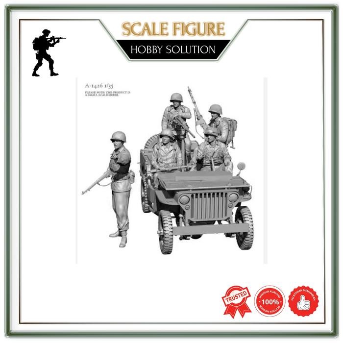 1/35 Resin Figure Wwii Us Army Infantry And Military Police 5Pc A-1426