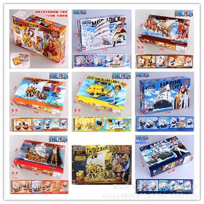 Model Kit Kapal Thousand Sunny Kapal Going Merry Kapal Red Force Baru