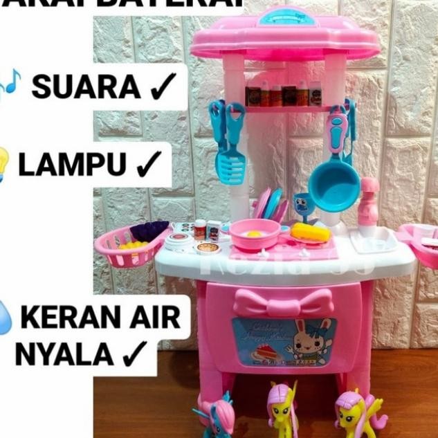 Mainan Anak Kitchen Set Little Pony Ukuran Besar Masak Masakan Batre