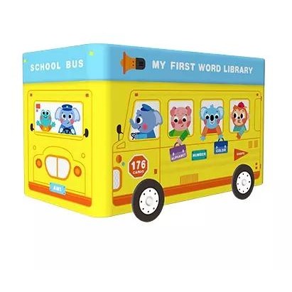 Saalin My First Word Library School Bus mainan edukasi anak Flash Card