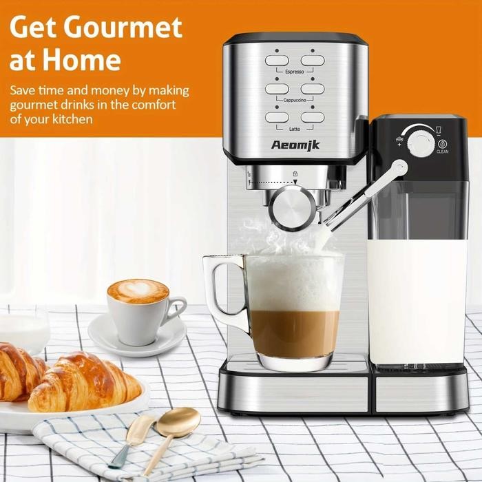 

Mesin Kopi Espresso Coffee Maker Milk Frother 20 Bar 1350W 1L