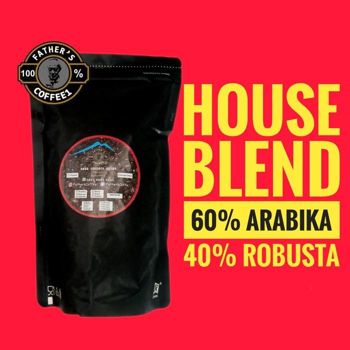 

House Blend Kopi Arabika 60% Robusta 40% 1Kg Kopi Sangrai/Bubuk/Biji/Giling/Grade1