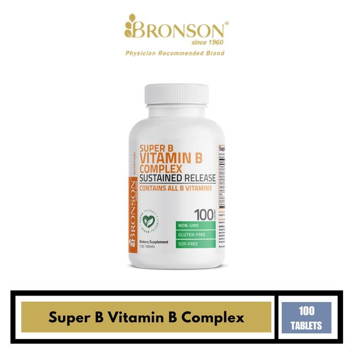 BRONSON Vitamin B Complex Sustained Release - 100 Tablets