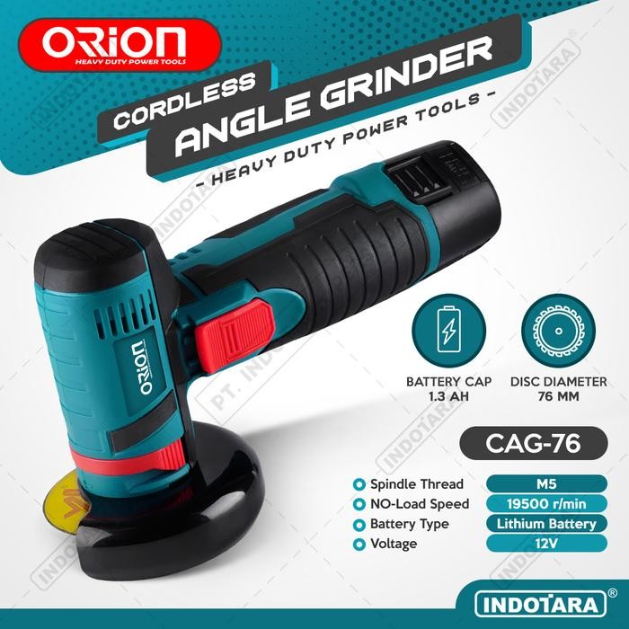Promo Mesin Gerinda Baterai Tangan / Cordless Angle Grinder Orion Cag-76