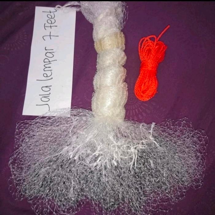 Jala Lempar Full Tebar 7 Feet Senar 2 Meter Untuk Udang Dan Ikan 3/4 Inci