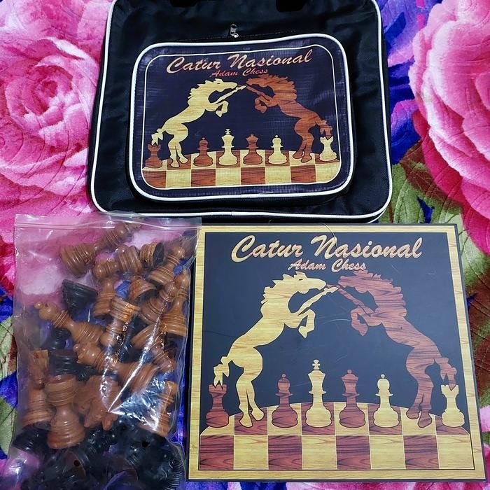 Catur Lipat 4 Percasi Dan Buah Catur Kayu Sawo