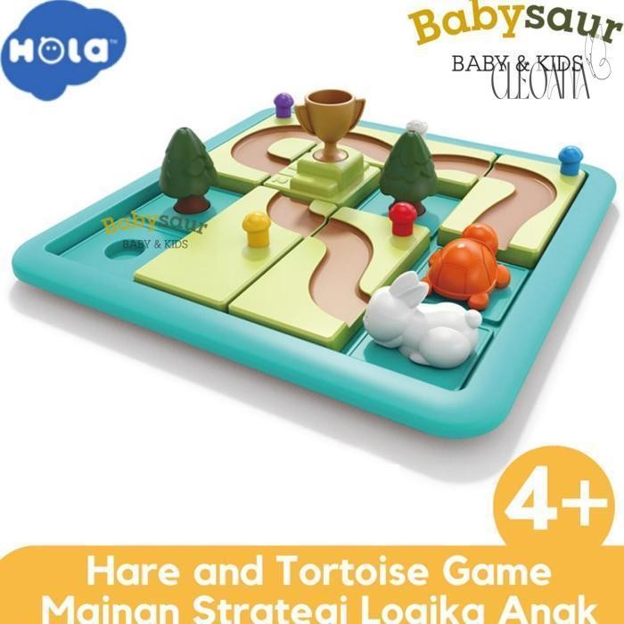 Hola Hare And Tortoise Game Mainan Edukasi Strategi Logika Board Game Anak Perempuan Laki Laki 3 4 5