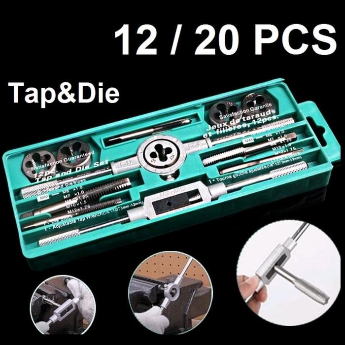 Alat Senai 12Pc 20Pc 40Pc Senai Die Tap Ulir Dart Mur Baut