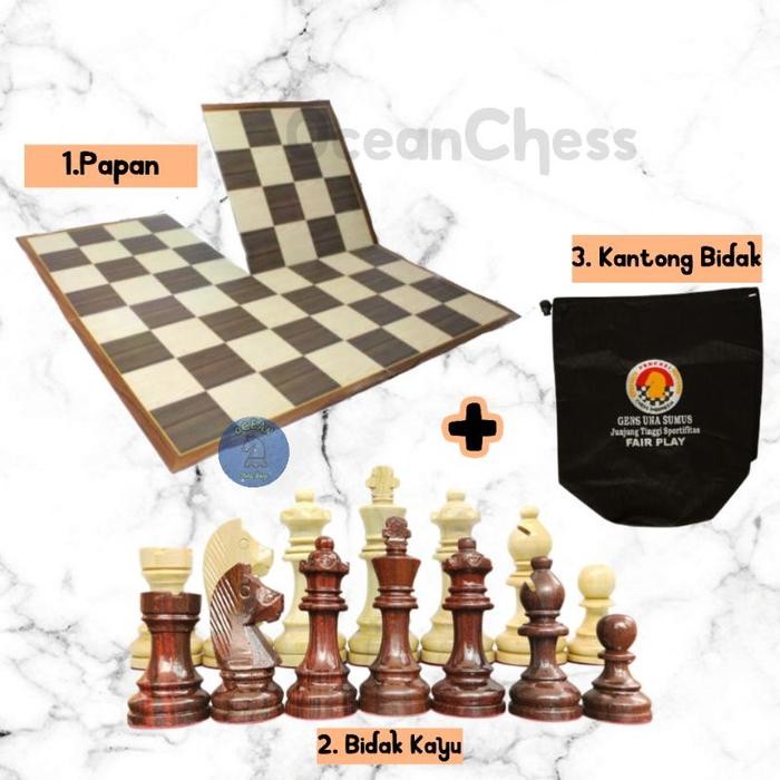 Paket Hemat Catur Kayu Premium