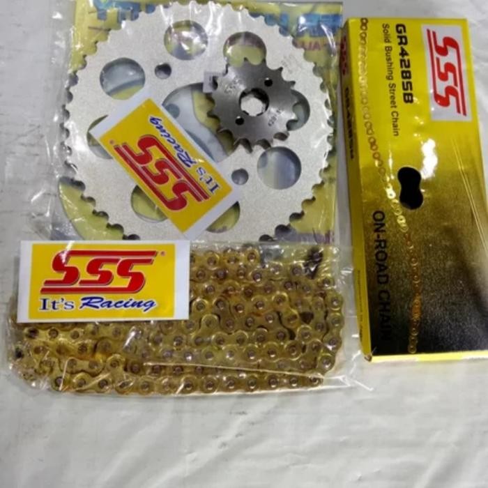 Gear Gir Sss Cb 150 Cbr 150 Full Sss 428 Rantai Sss Set Lobang 4 Belakang Cb150 Cbr150