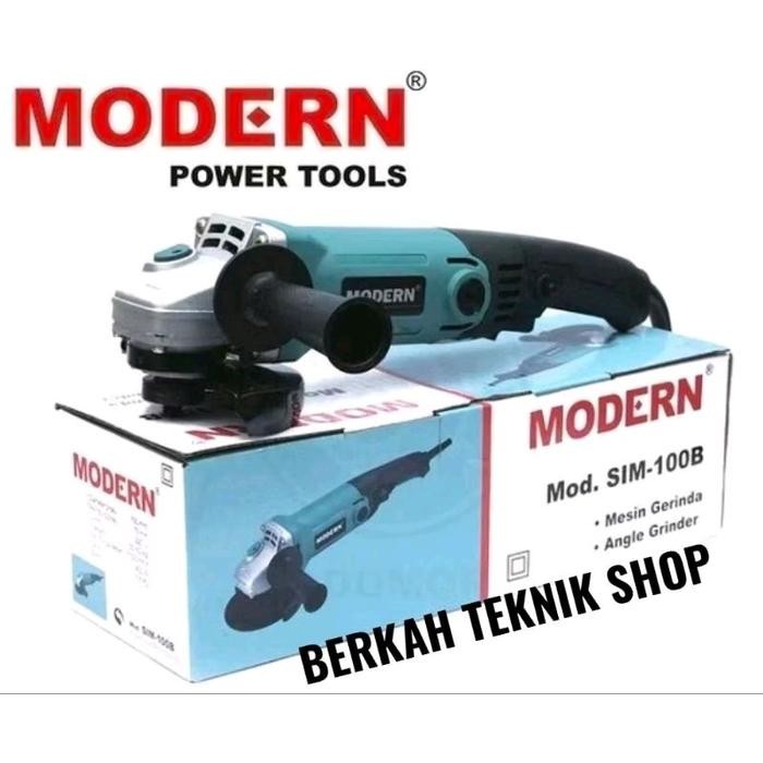 MESIN GERINDA MODERN SIM-100B SLEP GERGAJI POTONG BESI KAYU KERAMIK Poles amplas 4"