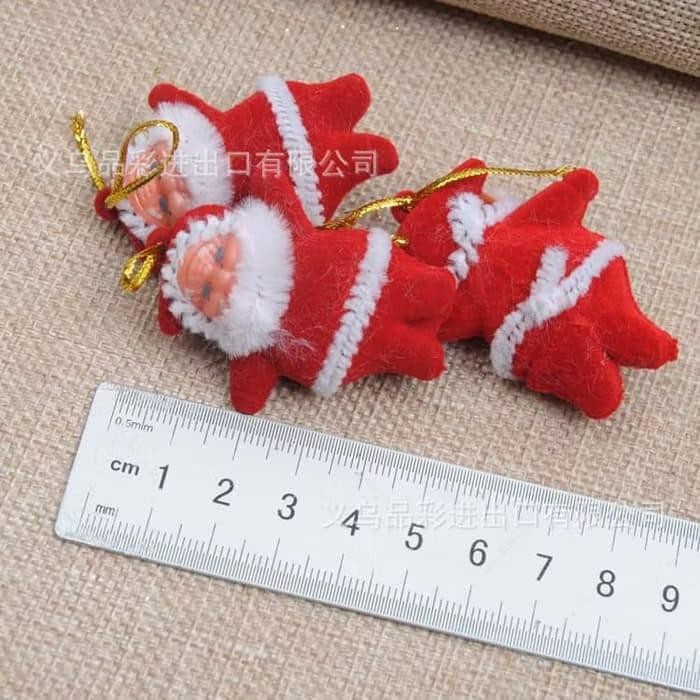 Dekorasi/Hiasan Pohon Natal Santa Kado Drum Biji Pinus Mini Hiasan Pohon Natal Lucu Merry Christmas