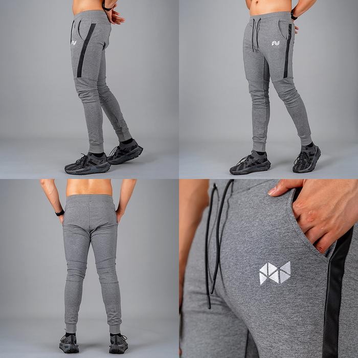 NEVERES Leather Stripe Jogger