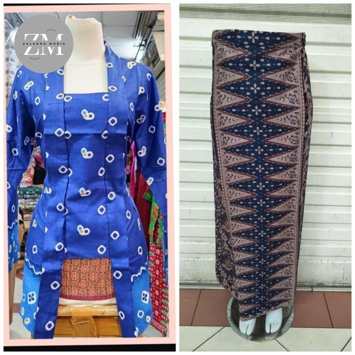 setelan kebaya kutu baru modern/kebaya wanita jumputan/kebaya acara formal lengan panjang