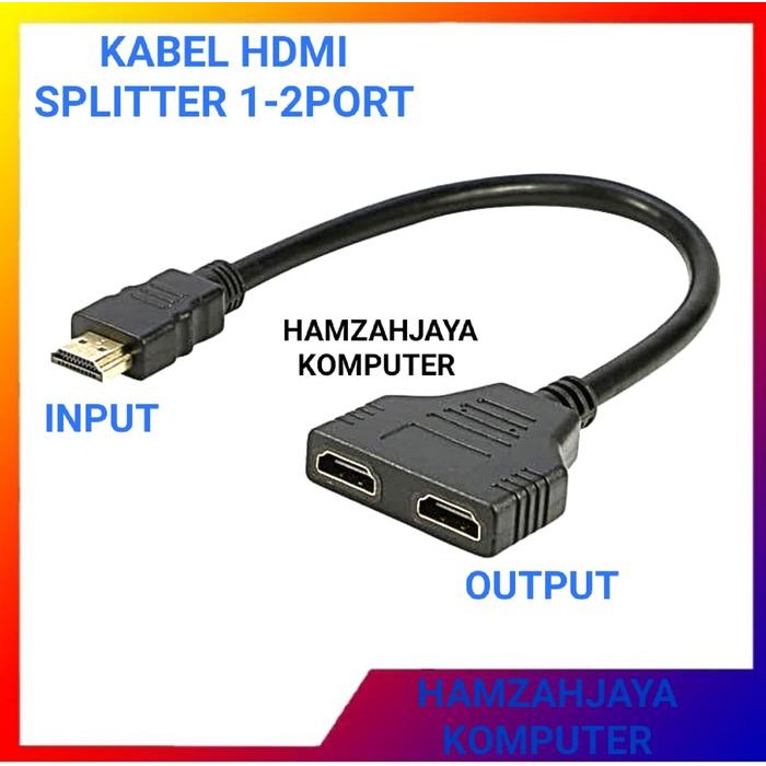 NEW' HDMI CABANG/HDMI SPLITTER/HDMI PARALEL 2PORT ( 2IN 1 OUT ) 4.8