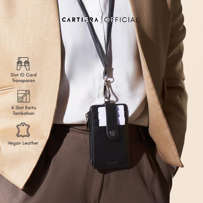 

1TGO Cartiera Vex Lanyard Id Card Name Tag Kalung Pria Wanita Kulit Praktis Premium