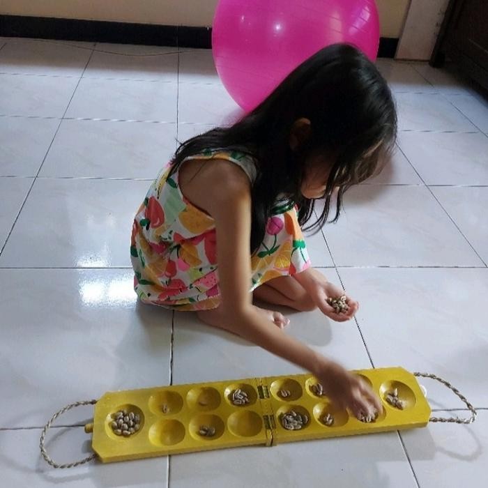Sale Dakon Kayu Lipat Congklak Kayu Warna Polos Sudah Termasuk Biji Dakon Mainan Anak Tradisional