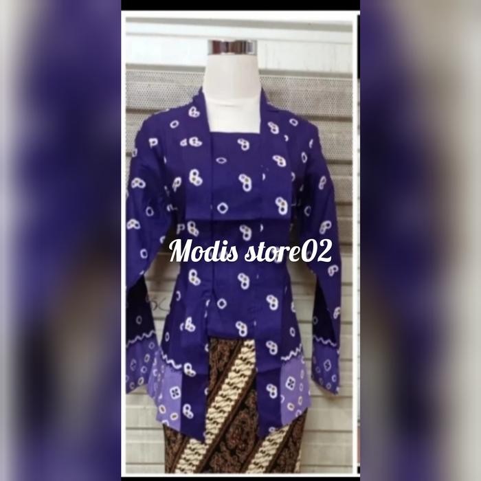 Atasan kebaya jumputan kutubaru seragaman kerja/kantor