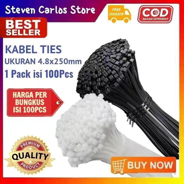

ID 4,8X250MM KABEL TIES KABEL TIE CABLE TIE CABLE TIES PENGIKAT KABEL.