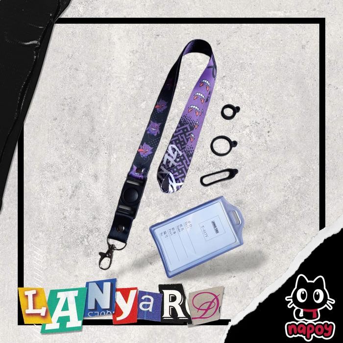 ID LANYARD ID CARD POD ANIME POKEMON GENGAR