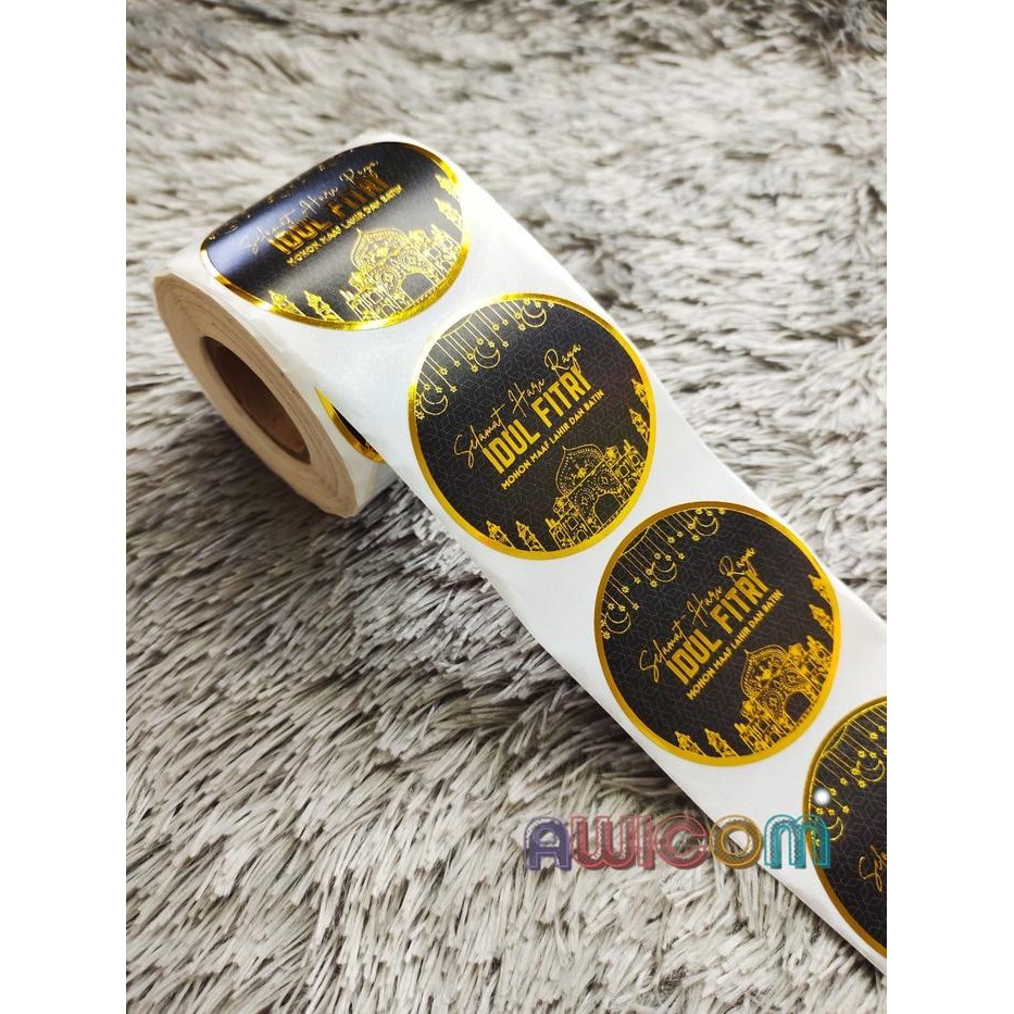 

ID STICKER TOPLES KUE LEBARAN / LABEL SEGEL HAMPERS IDUL FITRI GOLD