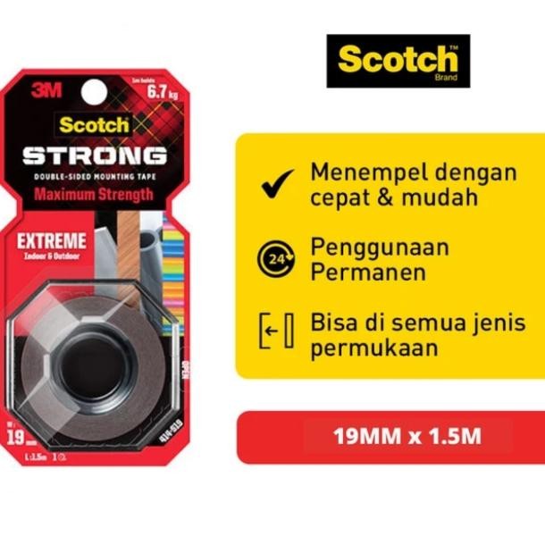 

ID SCOTCH 3M DOUBLE TAPE 3M EXTREME MOUNTING TAPE 414-S19 19MMX1,5METER