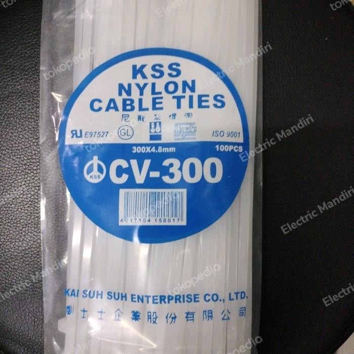 

ID KSS NYLON CABLE TIES CV-300/ 30CM X 4,8MM - PUTIH