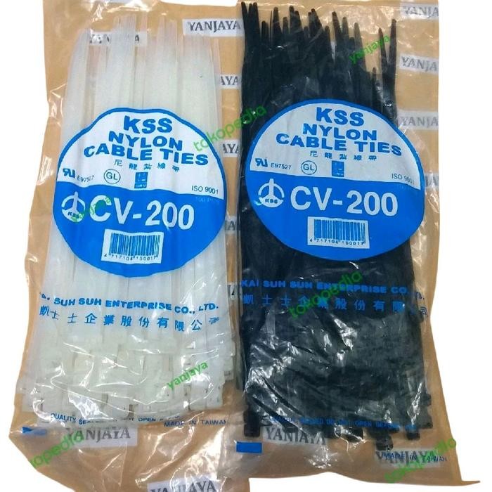

ID KABEL TIES KSS CV 200 200X4.8MM HITAM PUTIH